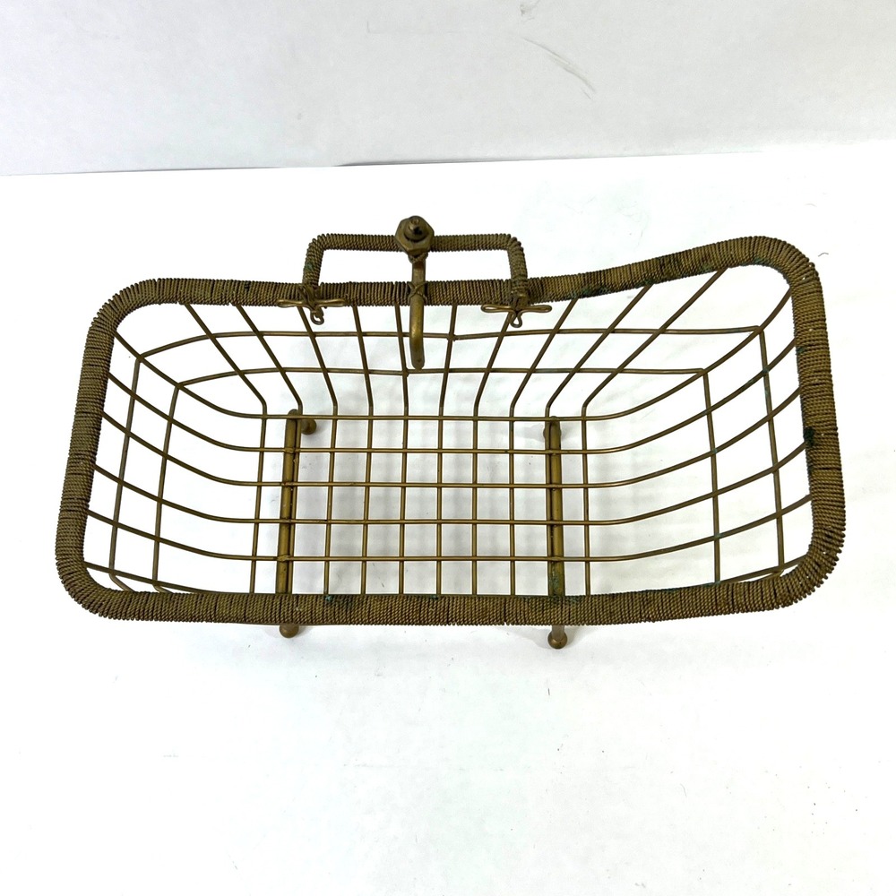 Gold Metal Bathtub-Shaped Basket Bathroom Caddy Soap Towel Toiletry Decor Holder - Picture 2 of 11